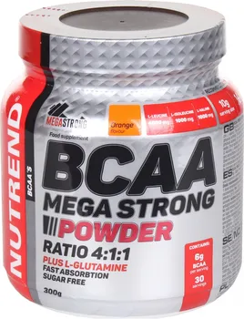 Aminokyselina Nutrend BCAA Mega Strong Powder 300 g pomeranč