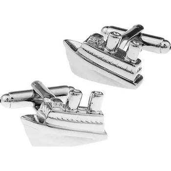 Manžetový knoflíček Manžetové knoflíčky zaoceánská loď, cruiser Stříbrná