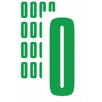 Samolepící etiketa Čísla samolepicí 0 zelená samolepící vinylová fólie velikost znaku 150 mm