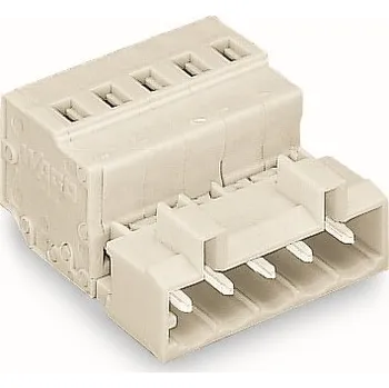 Elektronická součástka WAGO Konektor 721-607 1vodičový s pájecími piny CAGE CLAMP® 2,5 mm², šedá 721-607