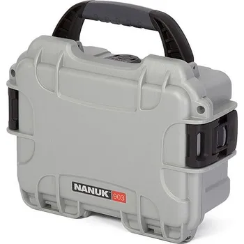 NANUK - Odolný kufr model 903 na zbraň CZ P10M - stříbrný
