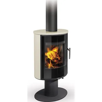 Krbová kamna ROMOTOP LAREDO T 01 keramika slonová kost 92360 - krbová kamna s otočným mechanismem