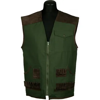 Afars hnědá kůže lovecká vesta Velikost: L,