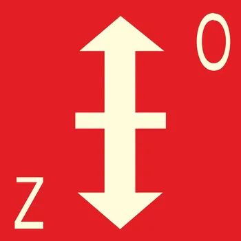 FL Požární klapka - symbol fotoluminscenční plast 148 x 148 mm