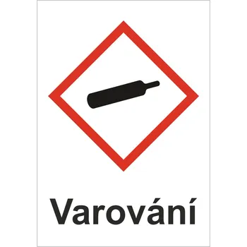 GHS 04 Plyny pod tlakem - Varování samolepící vinylová fólie A6 (148 x 105 mm)