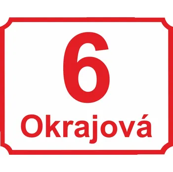 Číslo orientační - 3 plast 5 mm 200 x 160 mm