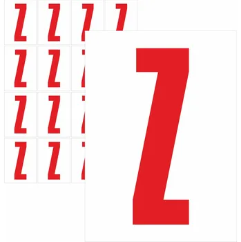 Papír Písmena samolepící červená Z samolepící vinylová fólie velikost znaku 150 mm