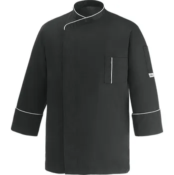 Gastro oděv EGOchef Kuchařský rondon CESARE cool vent - černý - dlhý rukáv XXXL E-2063002E3XL