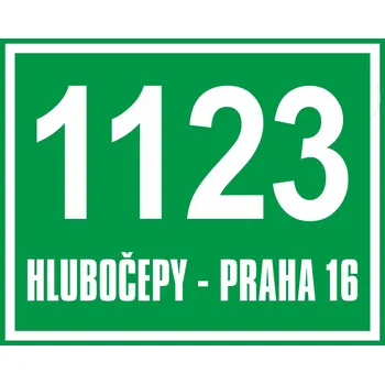 Číslo popisné - 3 plast 5 mm 280 x 200 mm
