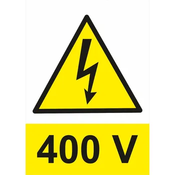 Značení 400 V plast 0,5mm A4 (297 x 210 mm)