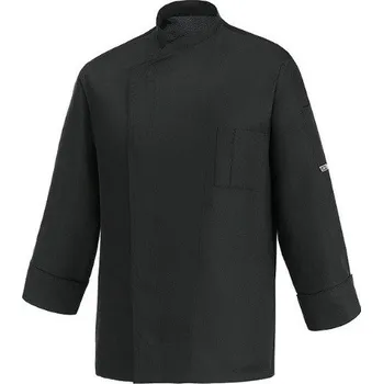 Gastro oděv EGOchef Kuchařský rondon Ottavio TENCEL černý - dlouhý rukáv 4XL E-2064002T4XL