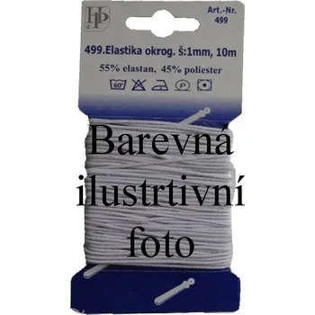 Textilní guma Klobouková guma 10m na kartě sv. zelená