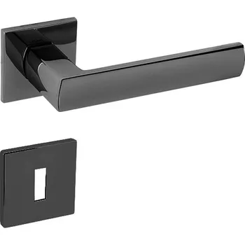 Dveřní kování klika TI - POPULAR - HR 4161 5S Provedení: kl./kl. na rozetách (bez spodní rozety), Povrch: BNL - černý nikl (49) 8584138417104