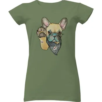 Dámské tričko Tričko s potiskem Dej pac Francouzský Buldoček dámské
