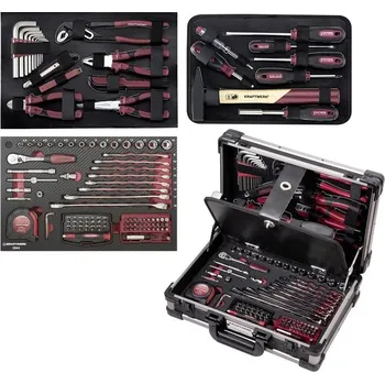 KRAFTWERKTOOLS BEST OF KW: Souprava nářadí 1/4" 123ks - ALU kufr