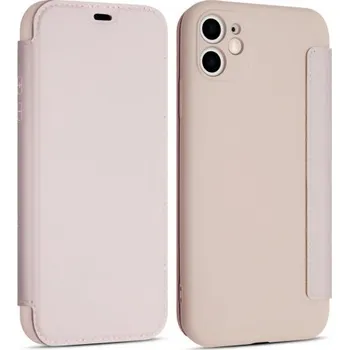 Pouzdro na mobilní telefon Flipové silikonové pouzdro s kapsou na kartu pro iPhone 11 Pro - růžové