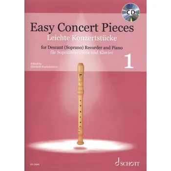 Easy Concert Pieces 1 + CD / snadné přednesové skladby pro zobcovou flétnu a klavír