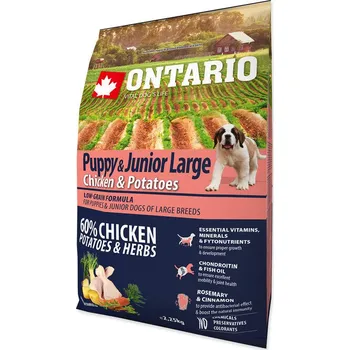 Krmivo pro psa Ontario Puppy & Junior Large Chicken/Potatoes