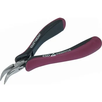Ruční nářadí KRAFTWERKTOOLS Kleště půlkulaté vyhnuté 115mm pro elektroniku HIGHTECH
