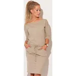 Dámské šaty M203 - Figl béžová 40