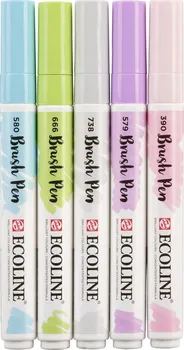 Royal Talens Ecoline Brush Pen Pastel 5 ks