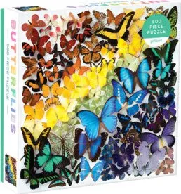 Puzzle Galison Duhoví motýli 500 dílků