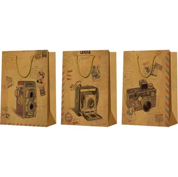Dárková taška Papírová dárková taška Retro fotoaparát 26x32cm 952212