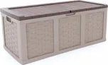 STARPLAST zahradní úložný box velký 634 L (imitace ratan) - SLEVA - poslední kusy v ČR !