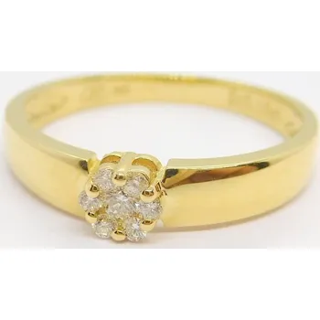 Prsten Klenoty Budín Diamantový zásnubní zlatý prsten vel. 51 585/1,90gr 7ks x 0,10CT HKD13 (Klenoty Budín Diamantový zásnubní zlatý prsten vel. 51 585/1,90gr 7ks x 0,10CT HKD13)