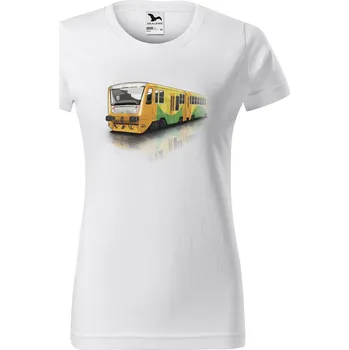 Tričko Regionální vlak (Velikost: M, Typ: pro ženy, Barva trička: Bílá)