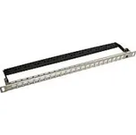 Solarix Univerzální modulární neosazený patch panel 24 portů nerez 0,5U SX24HDM-0-STP-SL-UNI