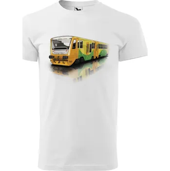 Pánské tričko Tričko Regionální vlak (Velikost: XL, Typ: pro muže, Barva trička: Bílá)