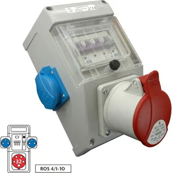 Rozvaděč Minizásuvková rozvodnice ROS 4/I-10 jištěná 1x3253+2x230V, IP44 (SEZ ROS 4/I-10)