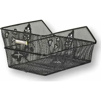 brašna na kolo Basil zadní koš Cento hustě pletený (černá)