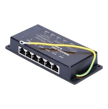 PoE injektor POE injektor panel pasivní, gigabitový - 6 portů, stíněný