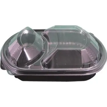 Jednorázové nádobí Víčko plastové transparentní na menu box 2-dílný/ 320ks
