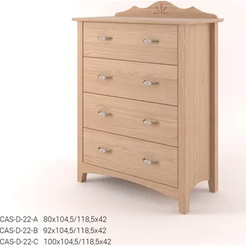 Komoda Stylová komoda zásuvková - dubový prádelník CASTELLO D22