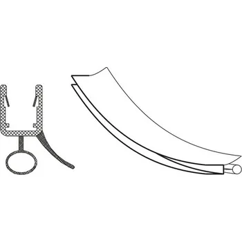Těsnění se spodní stěrkou Riho 1160 mm pro tloušťku skla 6-8 mm