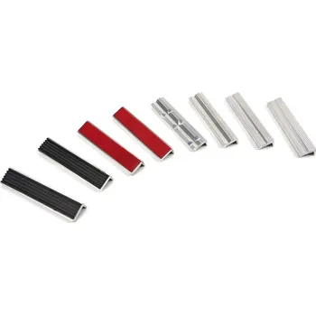 Svěrák Sada 4 párů ochranných hliníkových čelistí s přídržnými magnety pro svěrák, s plstí a gumou, šířka 125 mm (TrueTech)