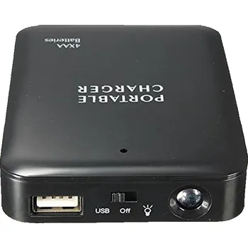 Článková baterie USB bateriový box, černý (USB 5V Box na 4 AA baterie )