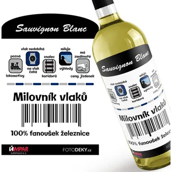 Víno Víno Milovník vlaků 100% (Druh Vína: Bílé víno)