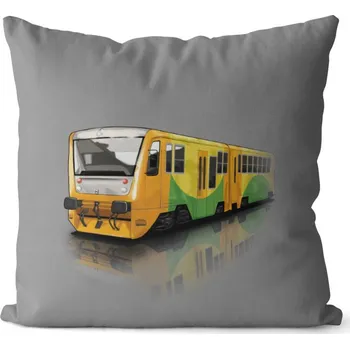 Dekorativní polštářek Polštář Regionální vlak (Velikost: 40 x 40 cm)