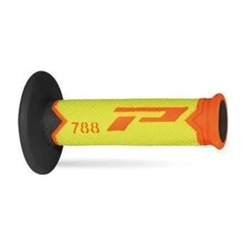 PROGRIP gripy PG788 OFF ROAD (22+25mm, délka 115mm) barva oranžová fluo/žlutá fluo/černá (trojdílné) (788-281)