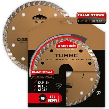 Řezný kotouč Diamantový řezný kotouč TURBO PROFESSIONAL 180 x 22,23 mm na kámen, beton, cihlu