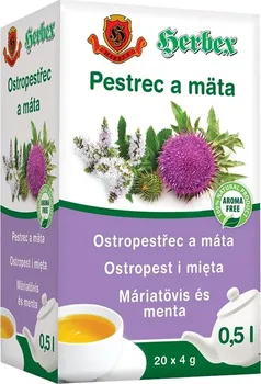 Léčivý čaj Herbex Ostropestřec a máta 20 x 4 g