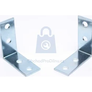 Tesařské kování Úhelník spojovací nábytkový, pozinkovaný 16 x 35/35, balení 100 ks