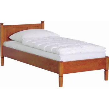 Postel Jednolůžko s dřevěným čelem 02x751, třešeň