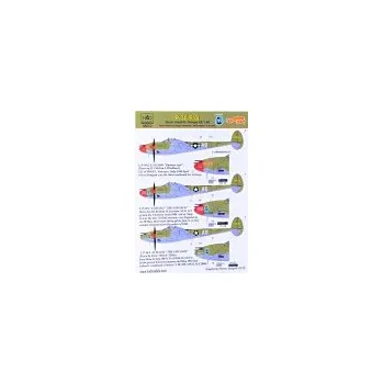 Plastikový model 1/48 Decal P-38 F/G above Europe (3x camo)