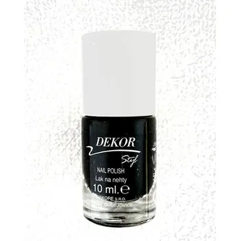 Přípravek na nehty Dekor Černý krycí lak na nehty č.50 10 ml