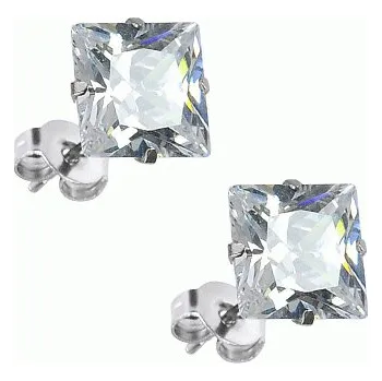 Náušnice Steel Edge Náušnice se zirkony SESQ Průměr mm: 6mm